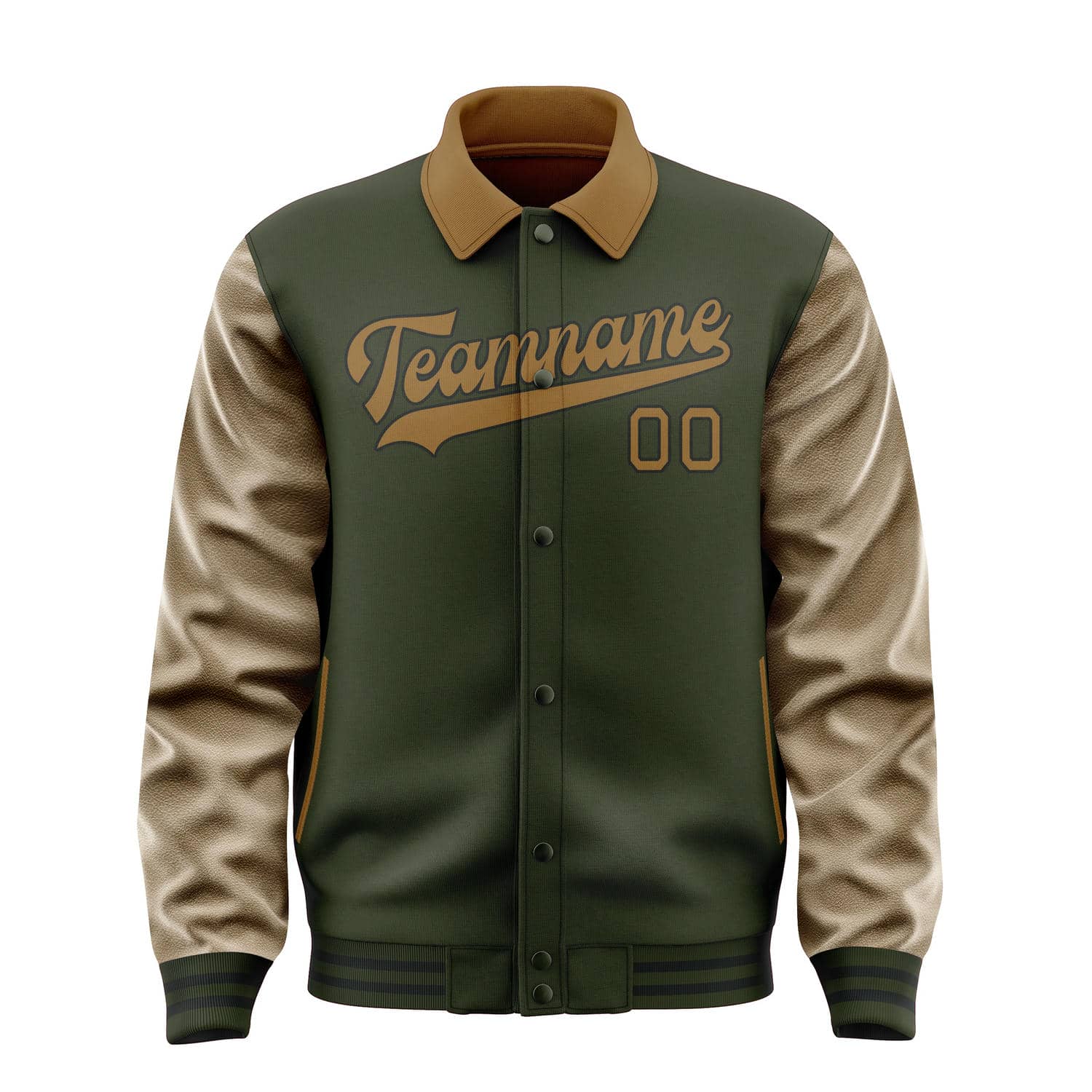 Maßgeschneidertes Dunkles Oliv Khaki Jacke