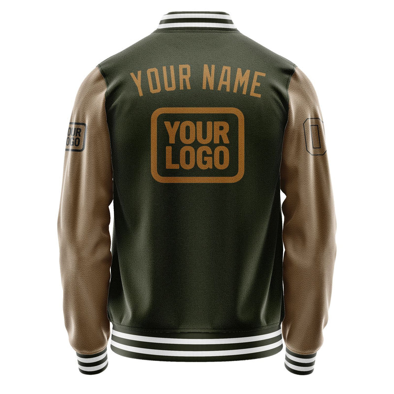 Maßgeschneidertes Dunkles Oliv Khaki Jacke JA020222021817222217