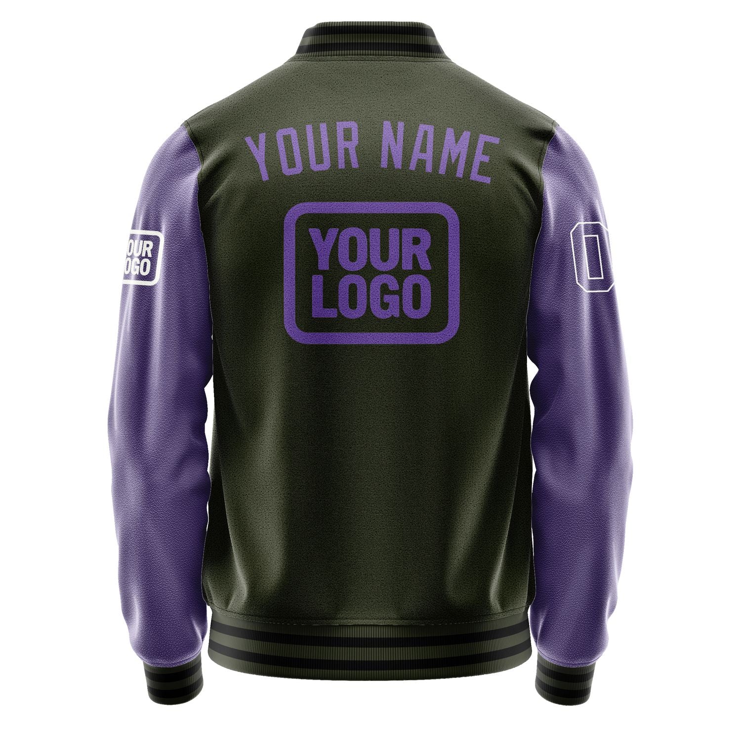 Maßgeschneidertes Dunkles Oliv Lavendel Jacke JA020223021718232318