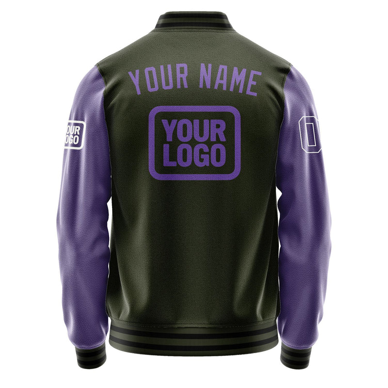 Maßgeschneidertes Dunkles Oliv Lavendel Jacke JA020223021718232318
