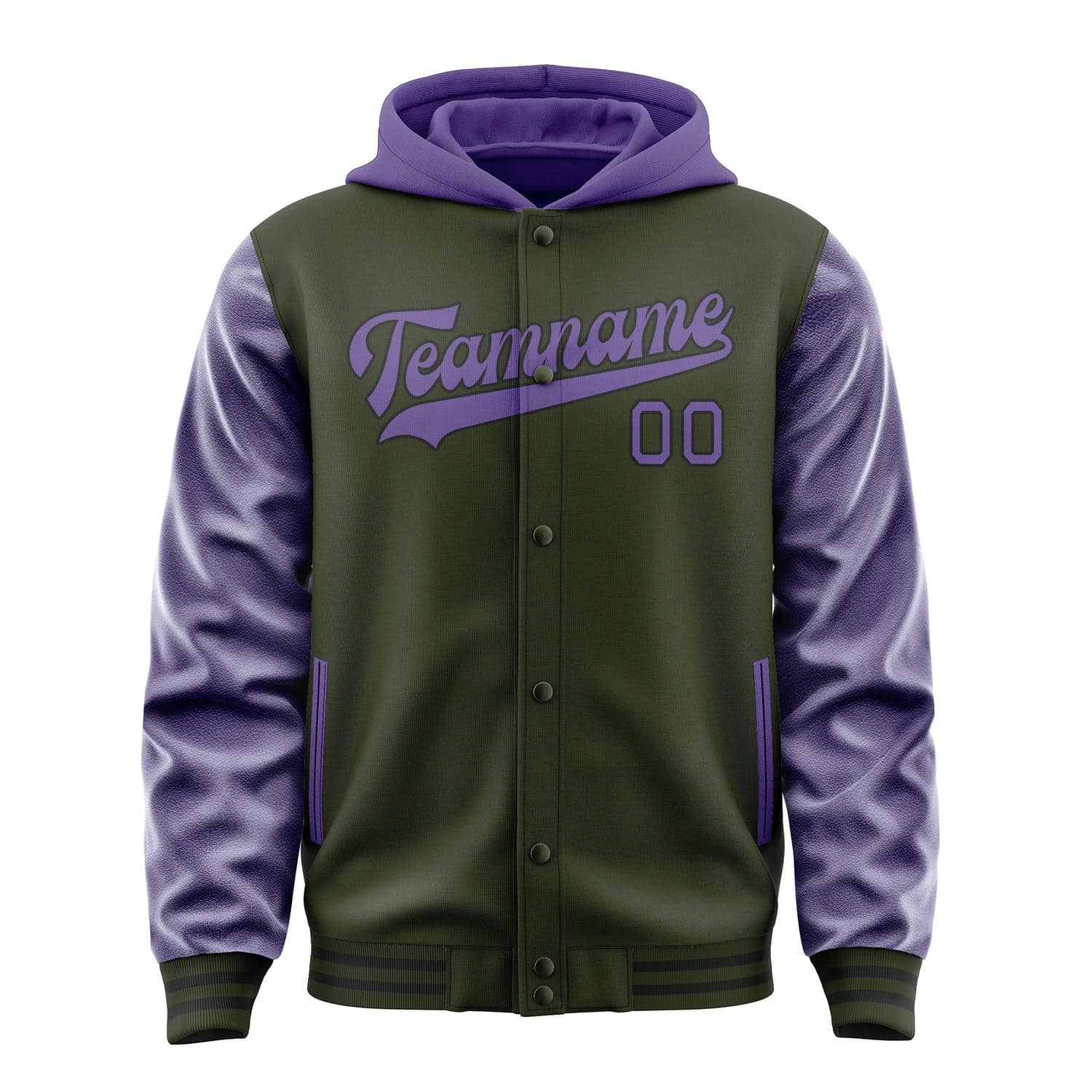 Maßgeschneidertes Dunkles Oliv Lavendel Jacke