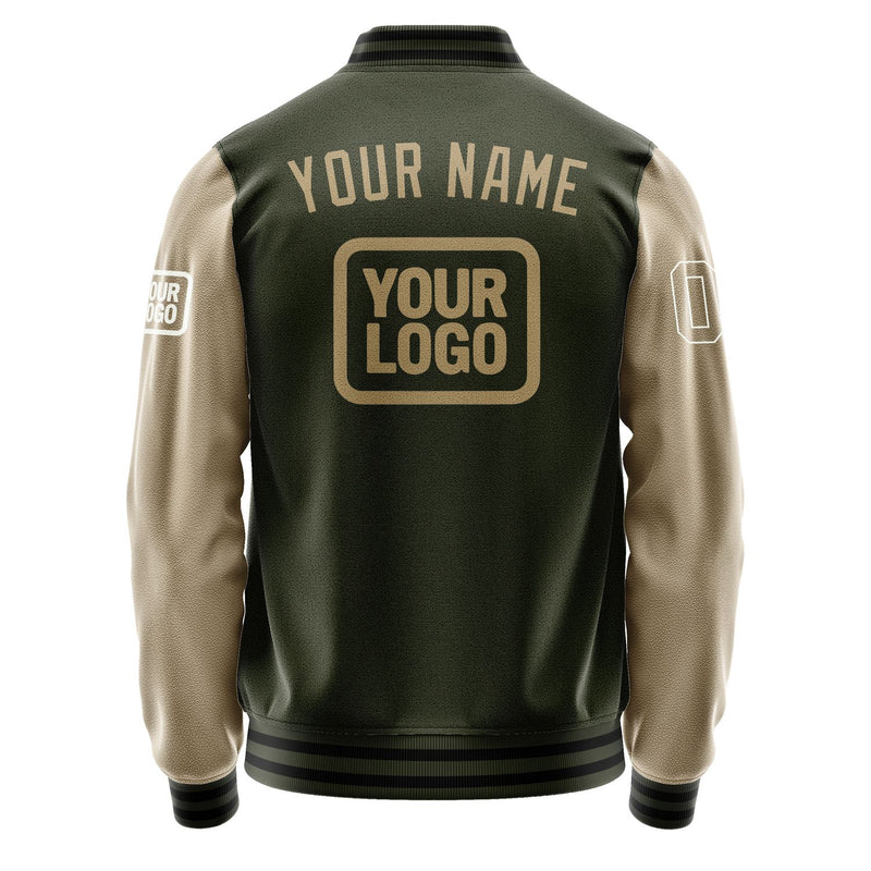 Maßgeschneidertes Dunkles Oliv Hellkhaki Jacke JA020225021718252518