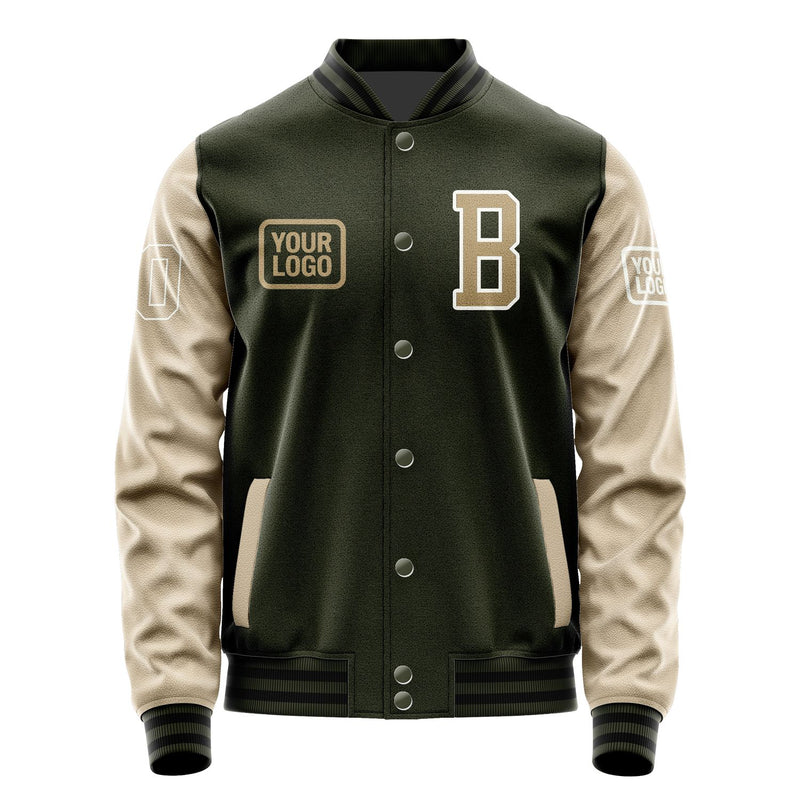 Maßgeschneidertes Dunkles Oliv Hellkhaki Jacke JA020225021718252518