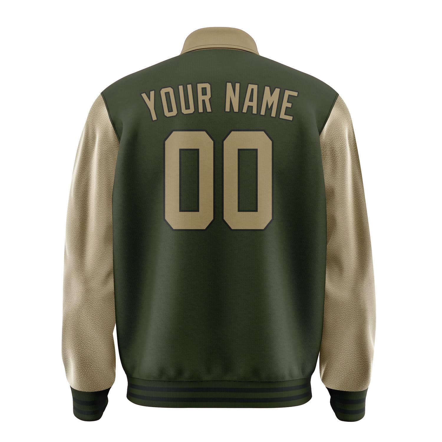 Maßgeschneidertes Dunkles Oliv Hellkhaki Jacke