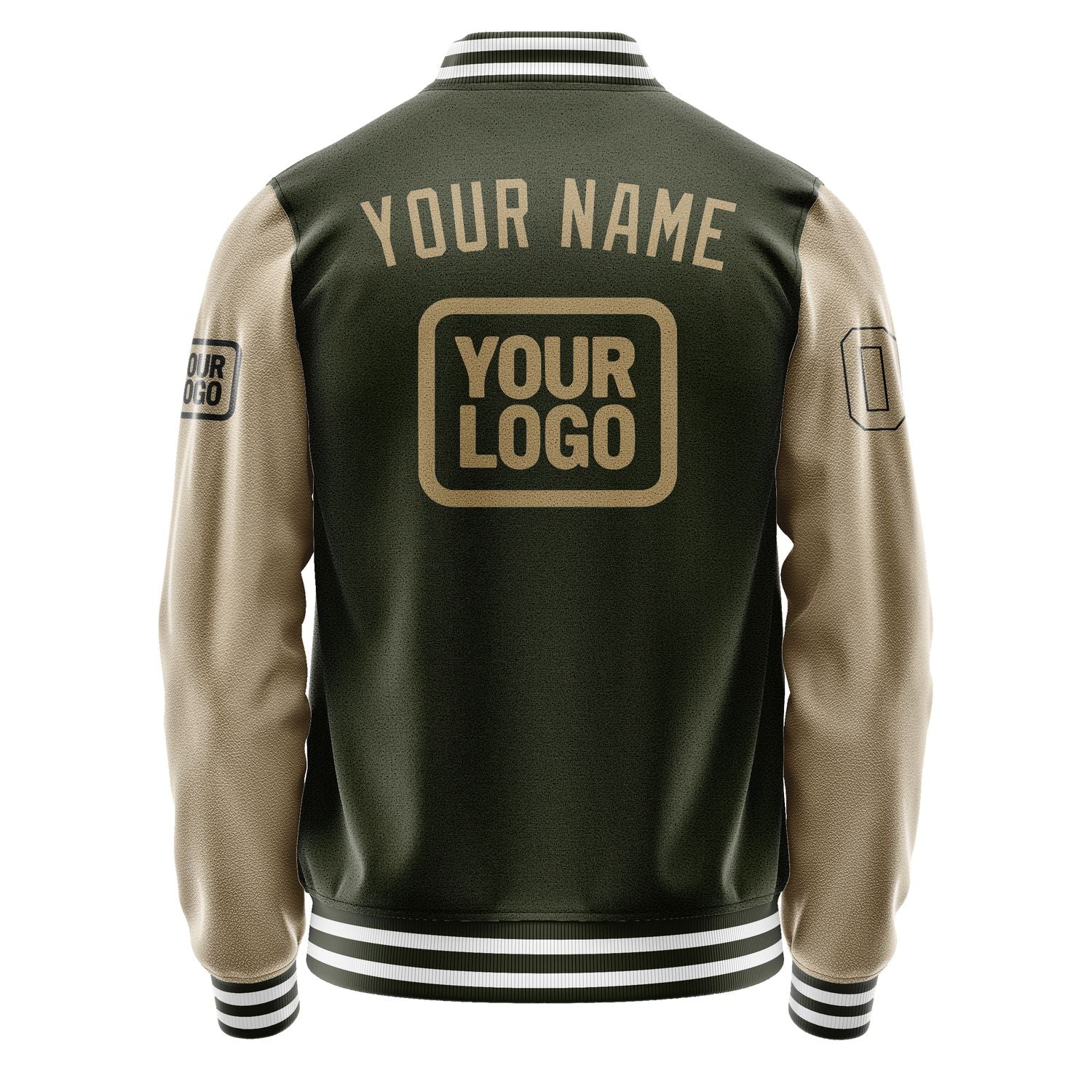 Maßgeschneidertes Dunkles Oliv Hellkhaki Jacke JA020225021817252517