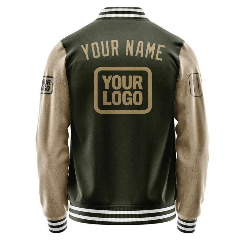 Maßgeschneidertes Dunkles Oliv Hellkhaki Jacke JA020225021817252517
