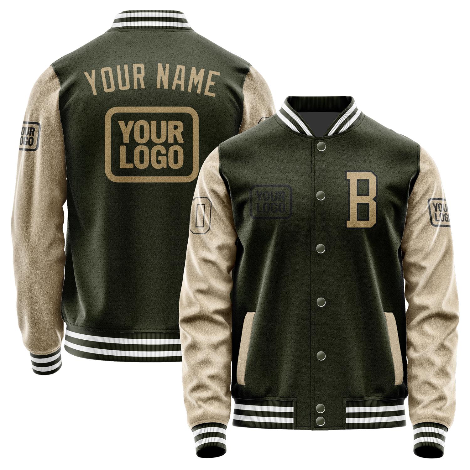 Maßgeschneidertes Dunkles Oliv Hellkhaki Jacke JA020225021817252517