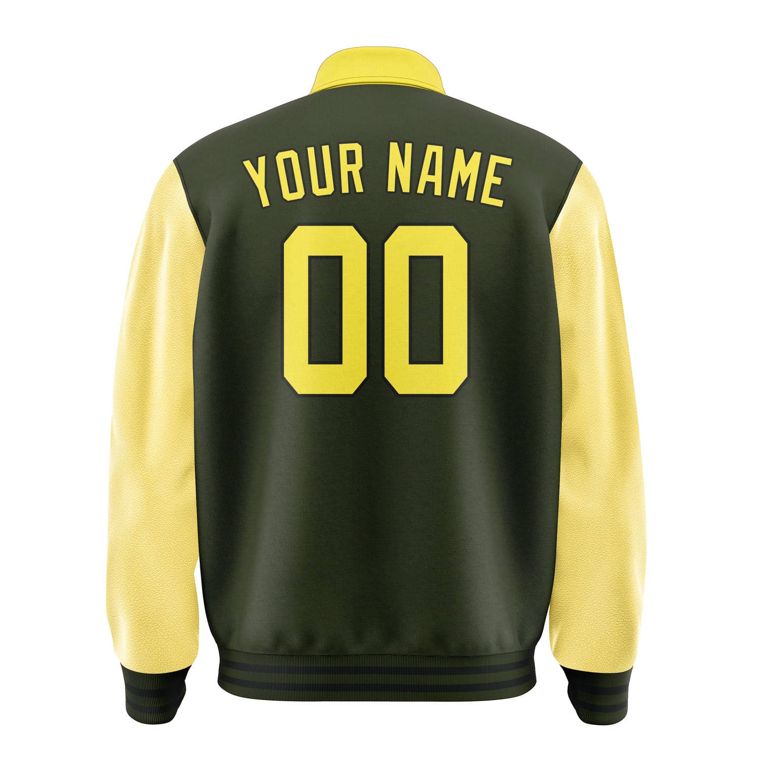 Maßgeschneidertes Dunkles Oliv Blassgelb Jacke