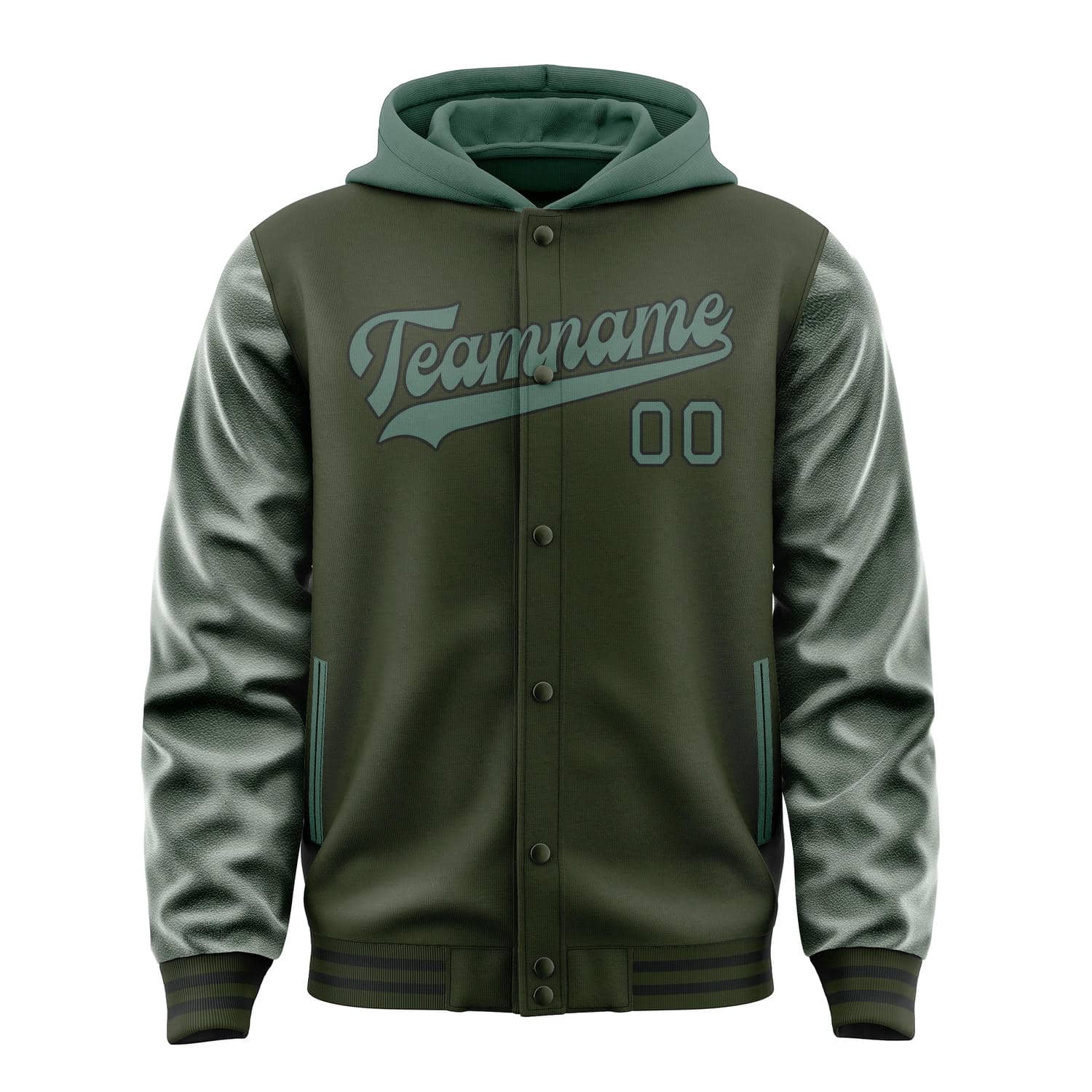Maßgeschneidertes Dunkles Oliv Blaugrün Jacke