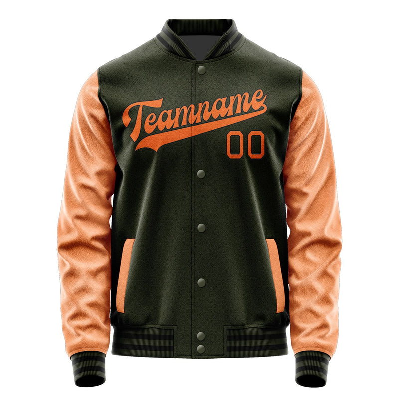 Maßgeschneidertes Dunkles Oliv Orange Jacke JA0202280217B31728