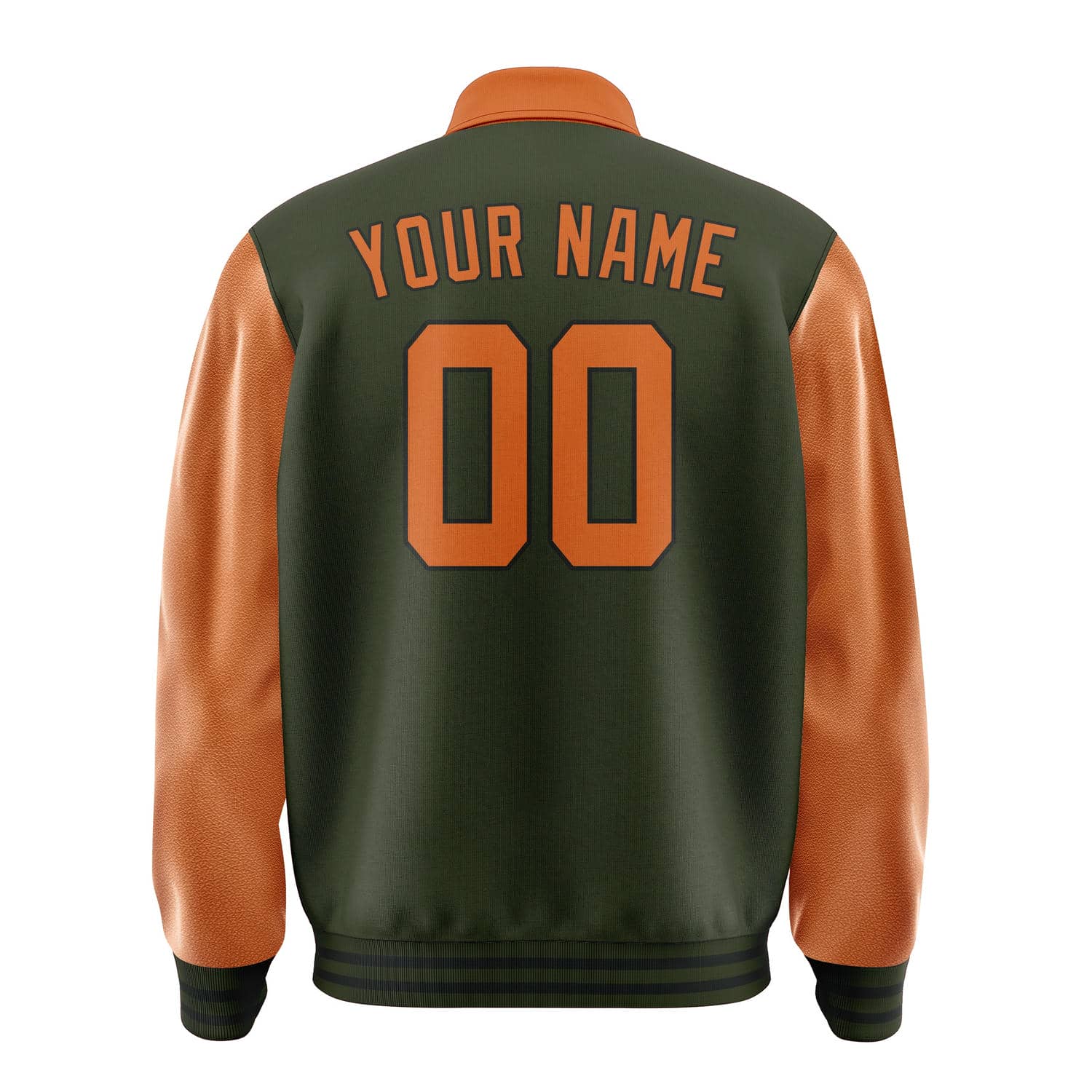 Maßgeschneidertes Dunkles Oliv Orange Jacke