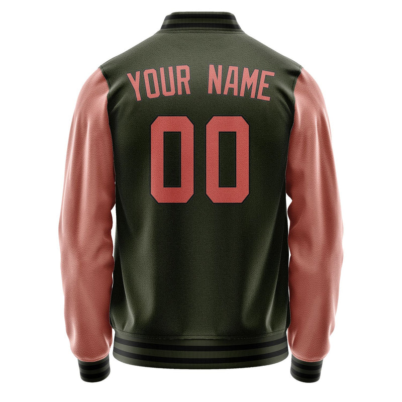 Maßgeschneidertes Dunkles Oliv Kupferrose Jacke JA0202290217B31729