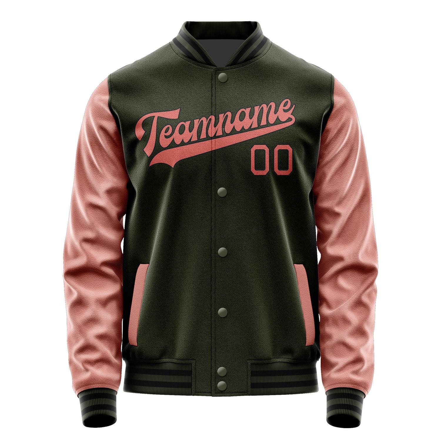 Maßgeschneidertes Dunkles Oliv Kupferrose Jacke JA0202290217B31729
