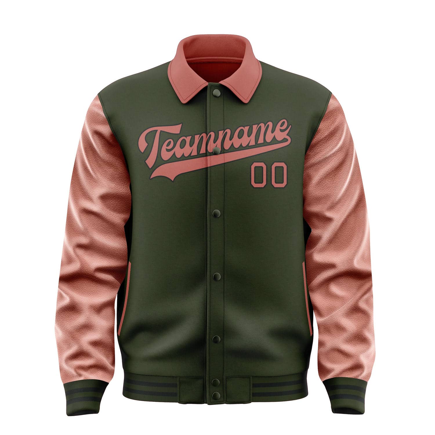 Maßgeschneidertes Dunkles Oliv Kupferrose Jacke