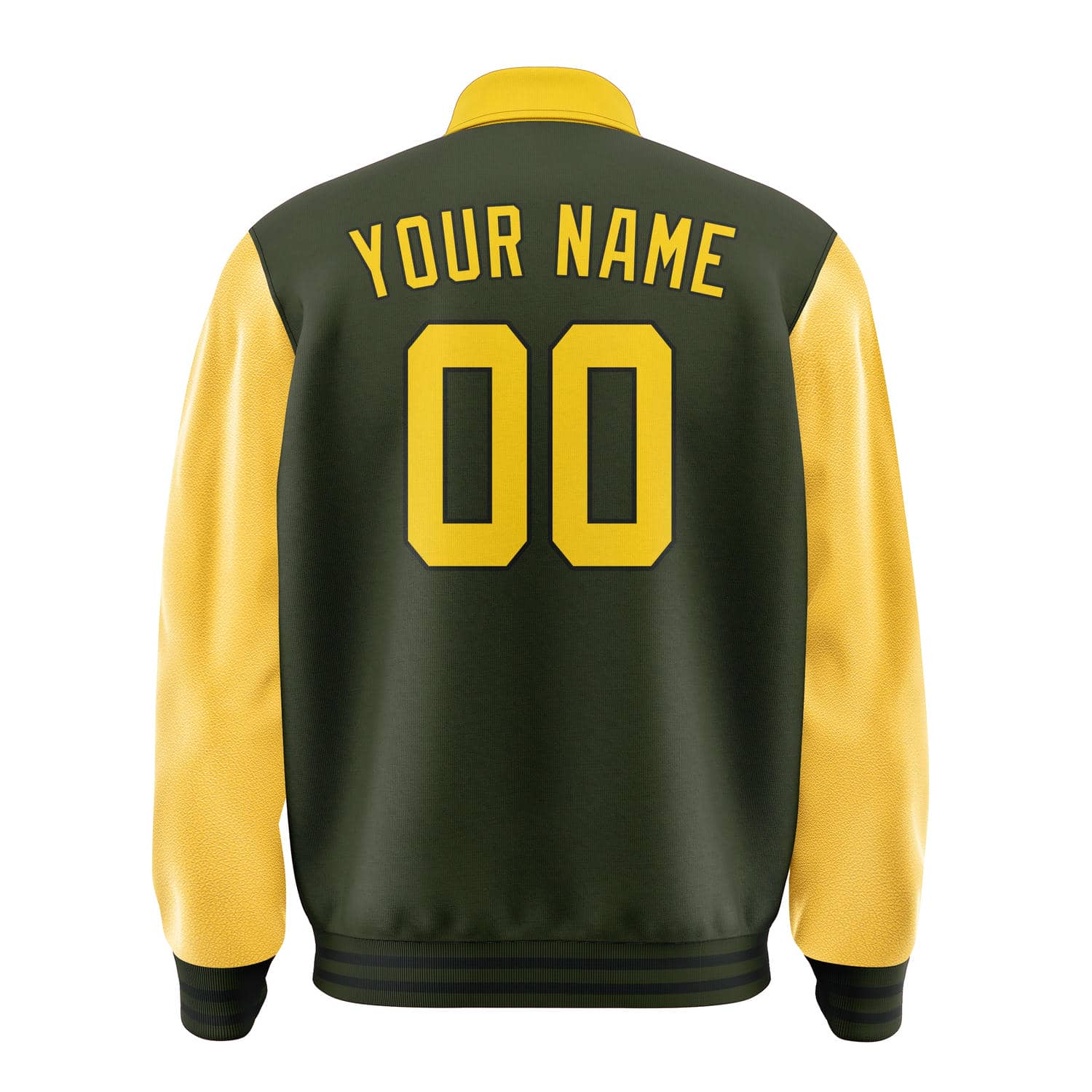 Maßgeschneidertes Dunkles Oliv Gold Jacke