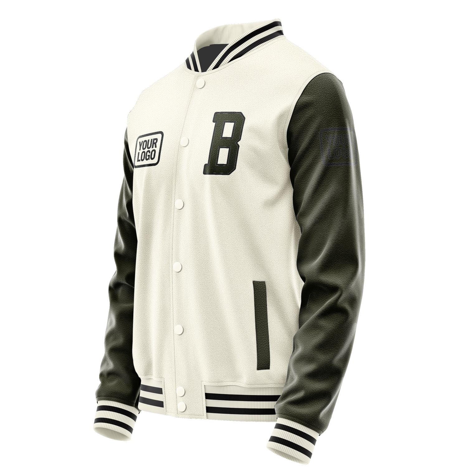 Maßgeschneidertes Beige Dunkles Oliv Jacke JA030302031717020217