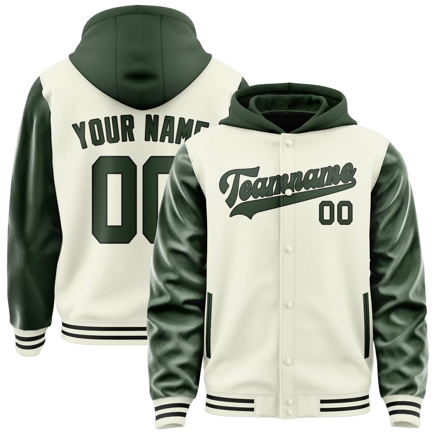 Maßgeschneidertes Beige Tannengrün Jacke JA030306031717060617
