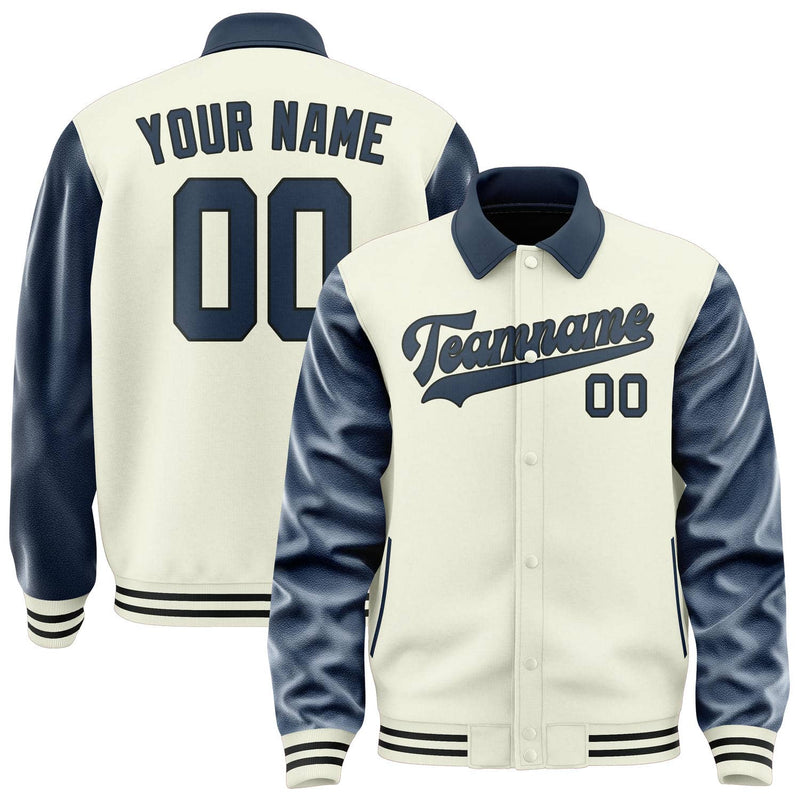 Maßgeschneidertes Beige Marineblau Jacke JA030310031717101017