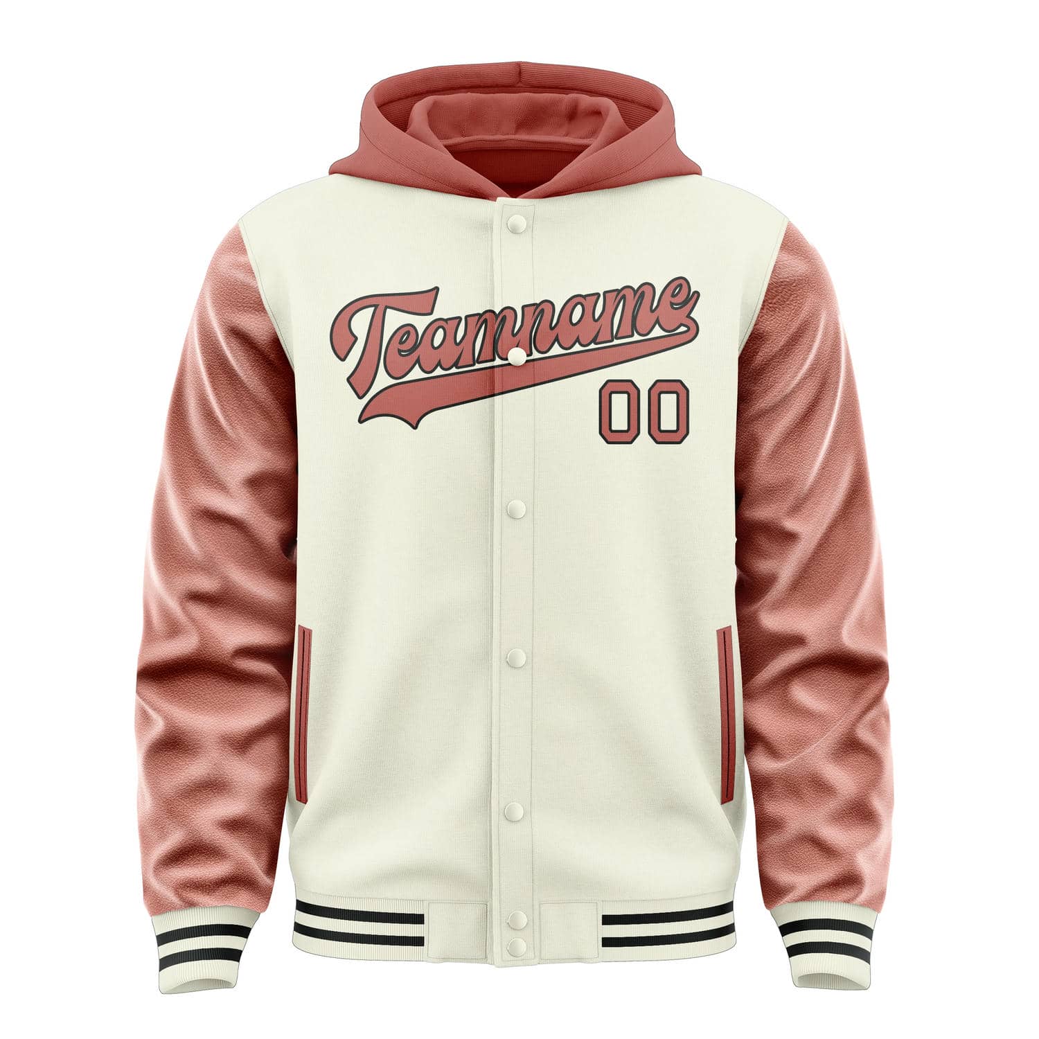 Maßgeschneidertes Beige Kupferrose Jacke