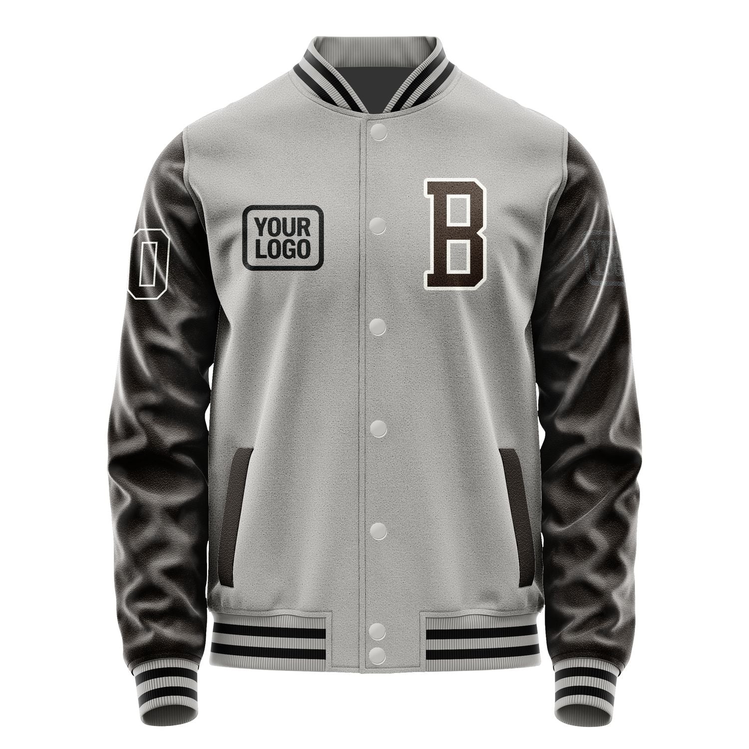 Maßgeschneidertes Grau Braun Jacke JA040401041718010118