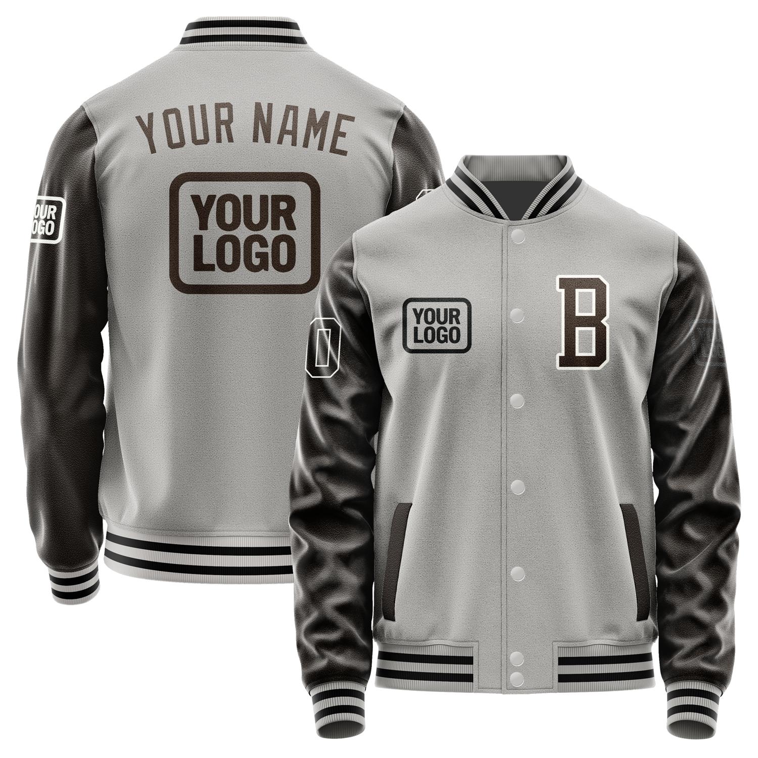 Maßgeschneidertes Grau Braun Jacke JA040401041718010118