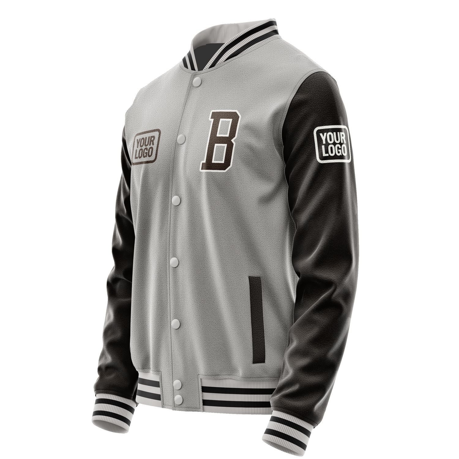 Maßgeschneidertes Grau Braun Jacke JA040401041718010118