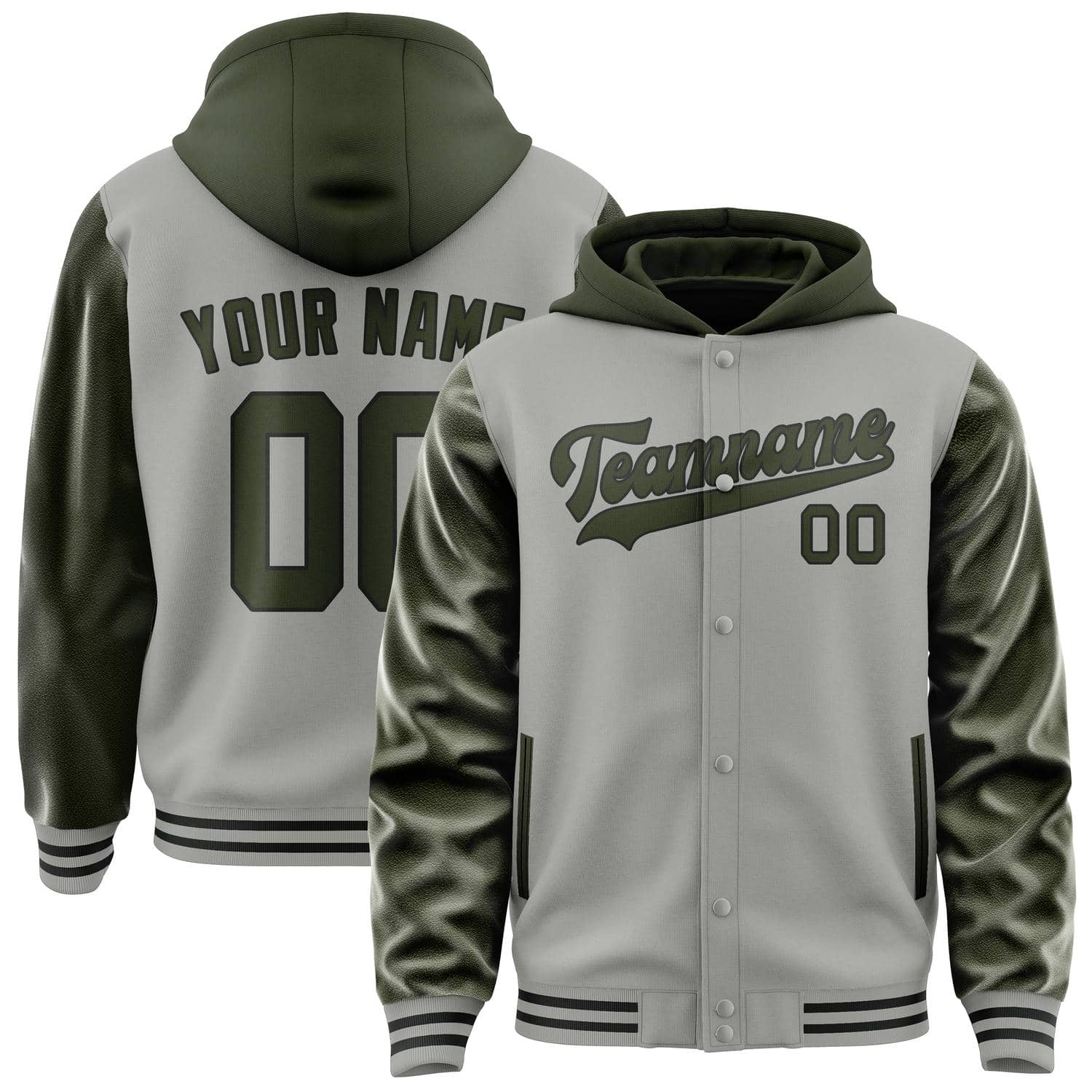 Maßgeschneidertes Grau Dunkles Oliv Jacke JA040402041718020218