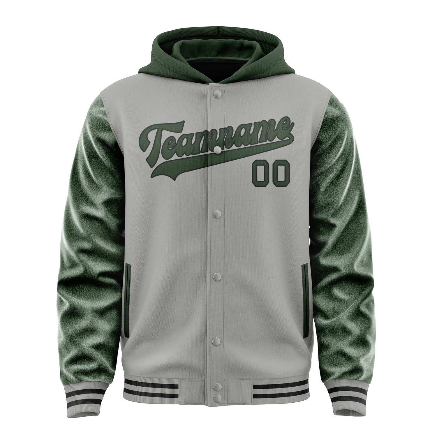 Maßgeschneidertes Grau Tannengrün Jacke