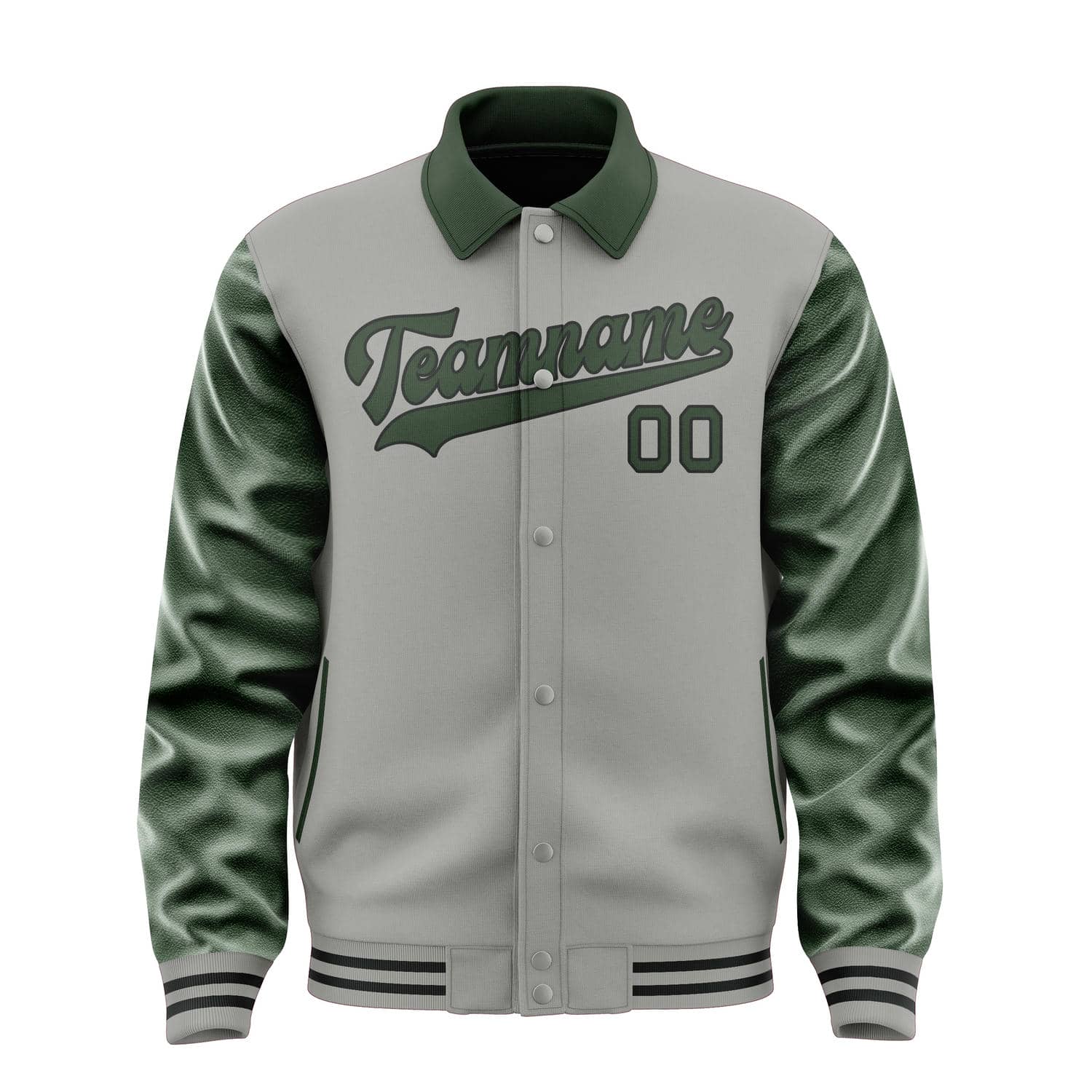 Maßgeschneidertes Grau Tannengrün Jacke