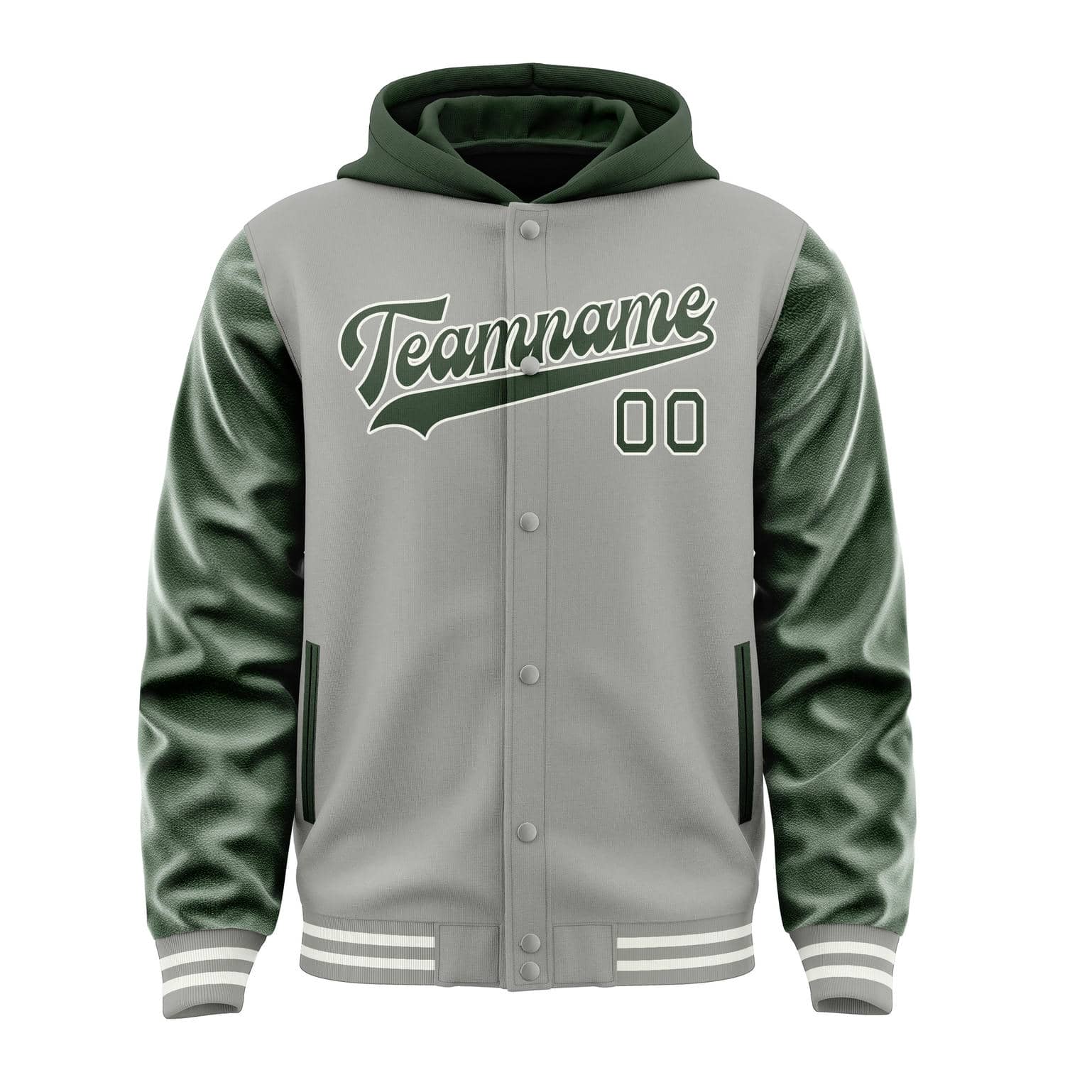 Maßgeschneidertes Grau Tannengrün Jacke
