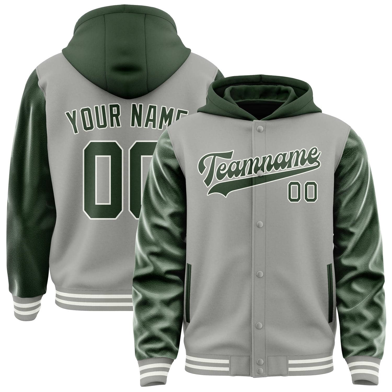 Maßgeschneidertes Grau Tannengrün Jacke