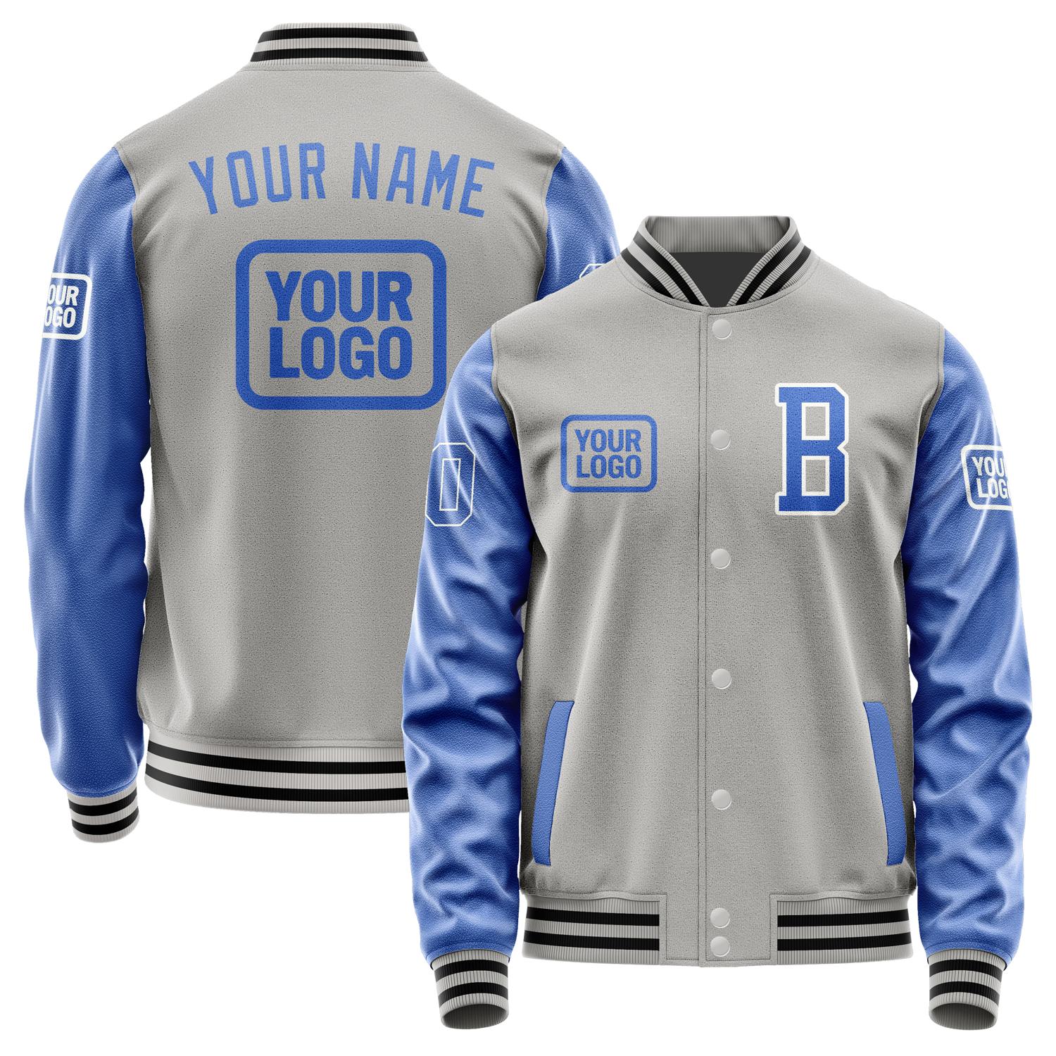 Maßgeschneidertes Grau Himmelblau Jacke JA040409041718090918