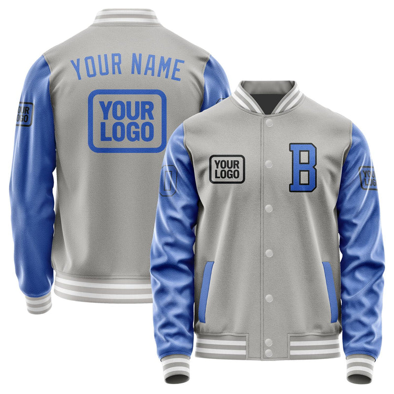 Maßgeschneidertes Grau Himmelblau Jacke JA040409041817090917