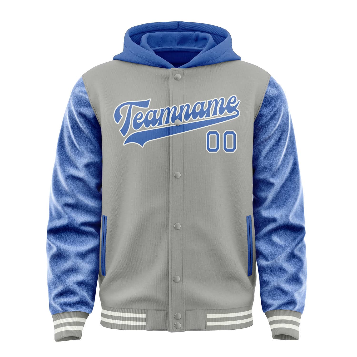 Maßgeschneidertes Grau Himmelblau Jacke