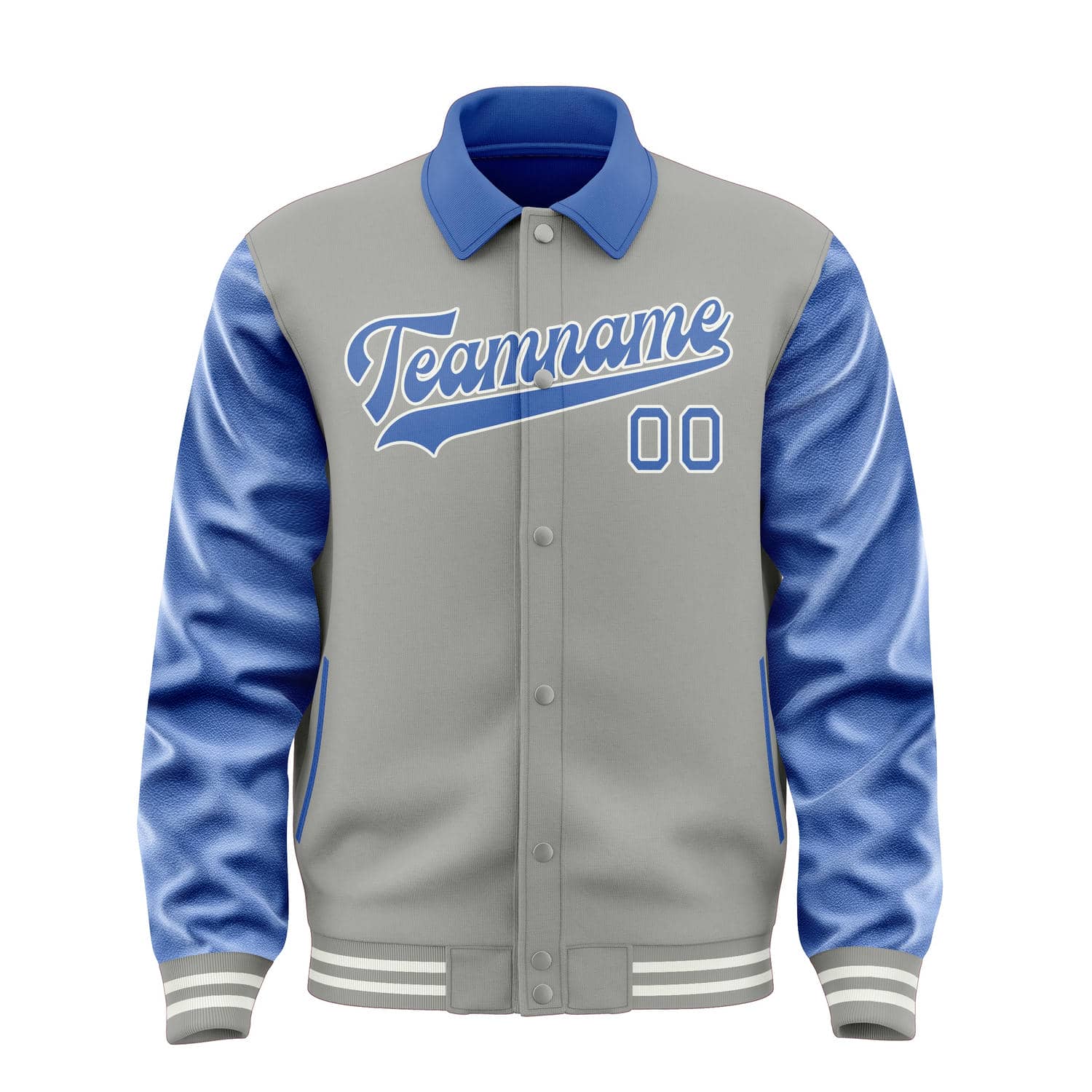 Maßgeschneidertes Grau Himmelblau Jacke