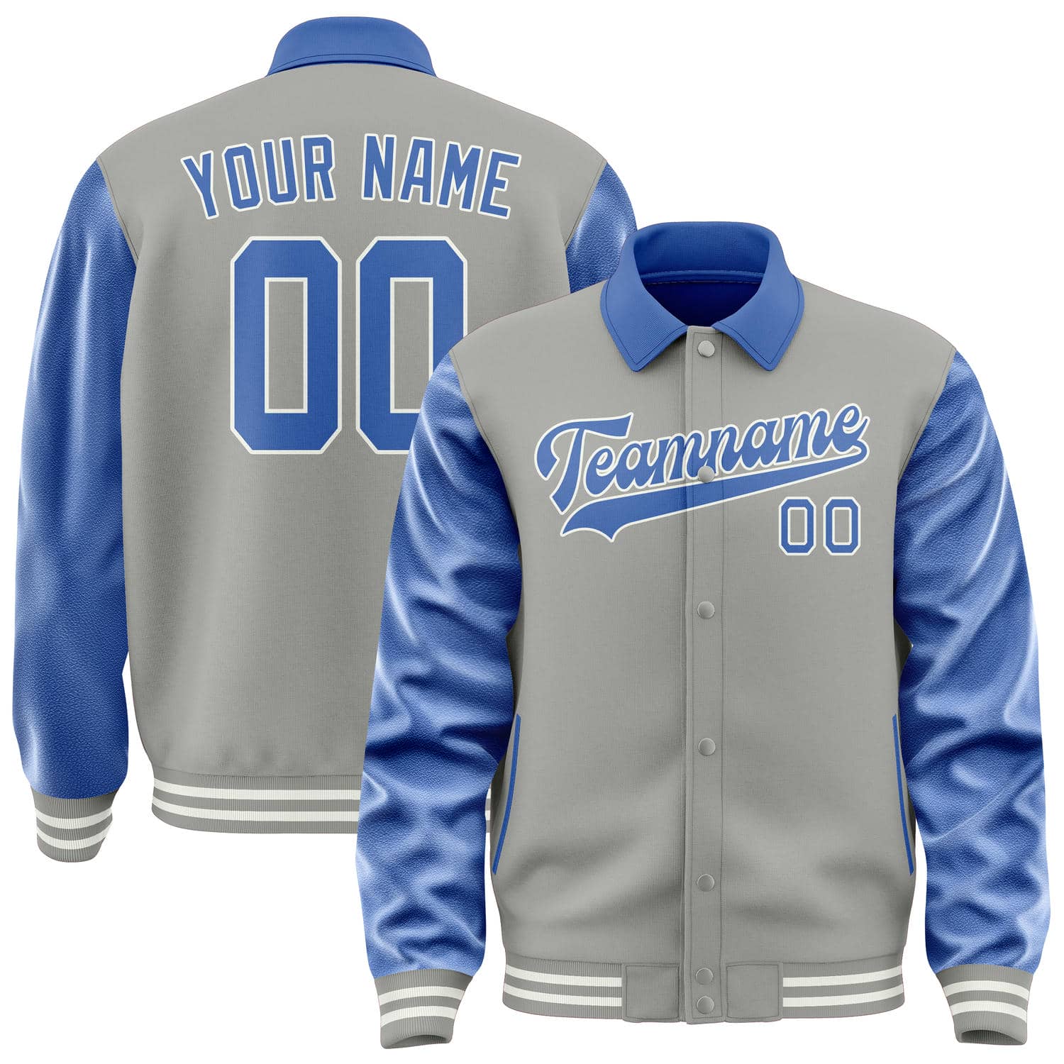 Maßgeschneidertes Grau Himmelblau Jacke JA040409041817090917