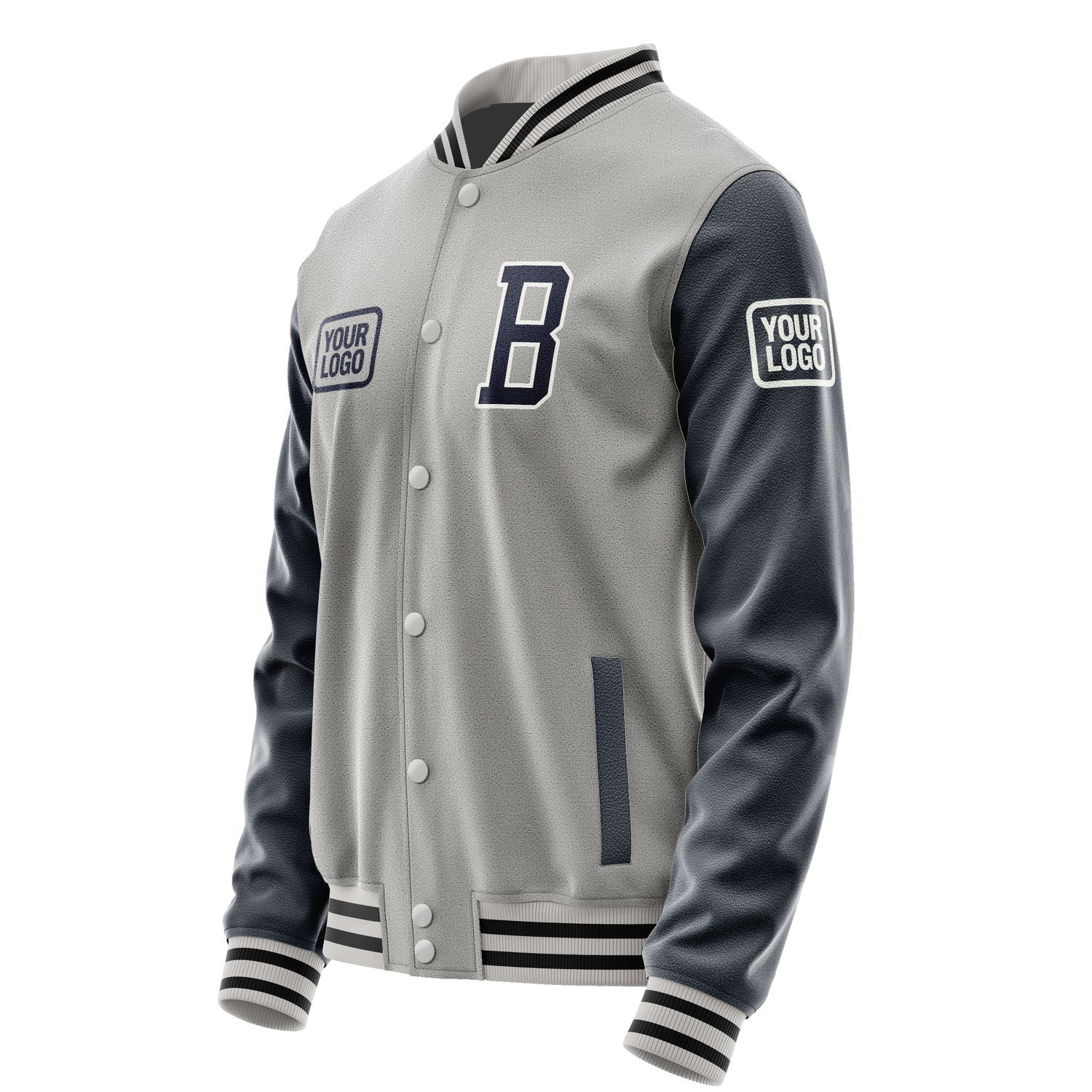 Maßgeschneidertes Grau Stahlblau Jacke JA040411041718111118