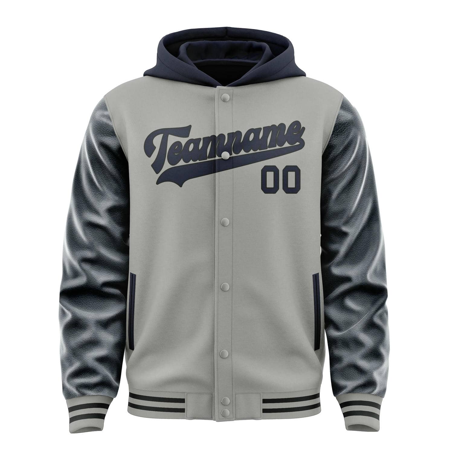 Maßgeschneidertes Grau Stahlblau Jacke