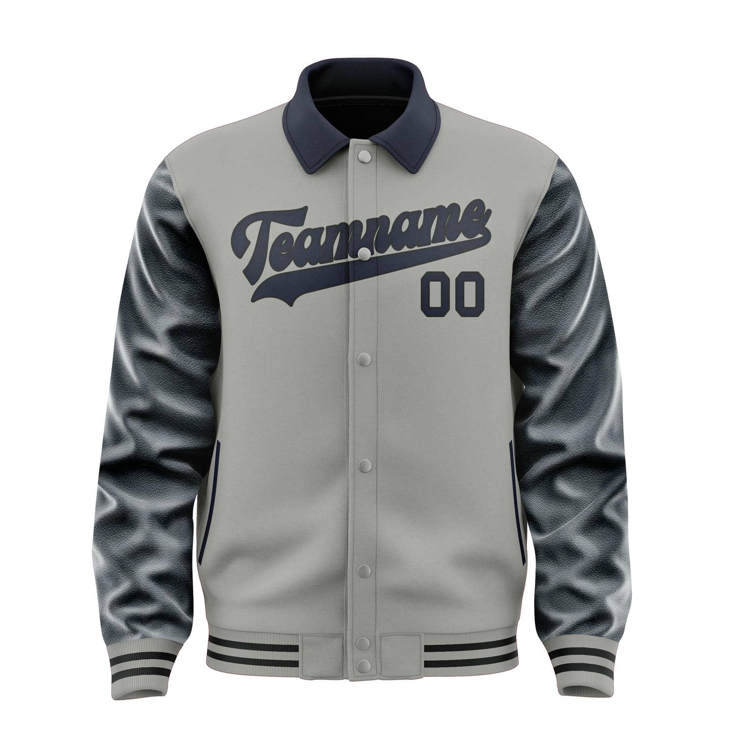 Maßgeschneidertes Grau Stahlblau Jacke