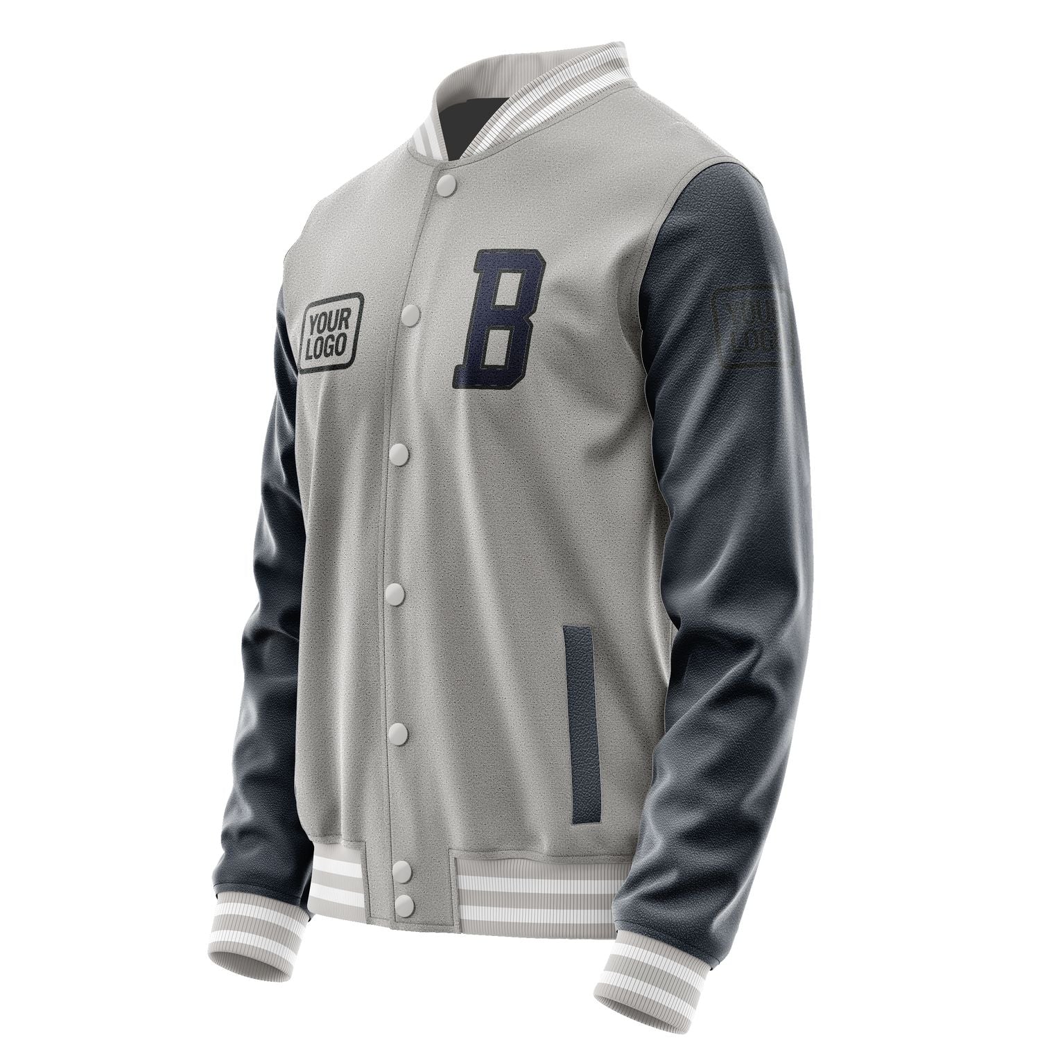 Maßgeschneidertes Grau Stahlblau Jacke JA040411041817111117
