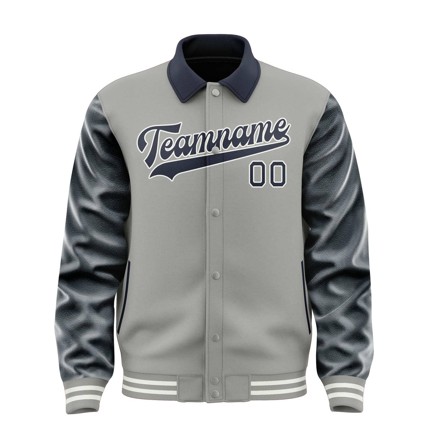 Maßgeschneidertes Grau Stahlblau Jacke