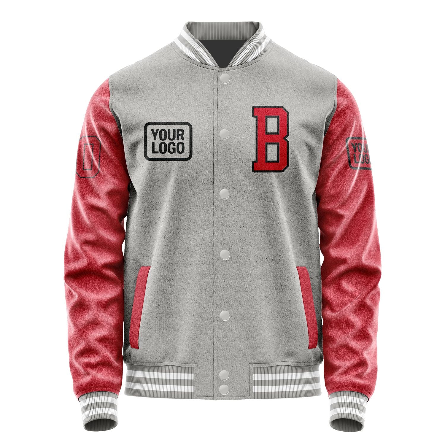 Maßgeschneidertes Grau Rot Jacke JA040414041817141417