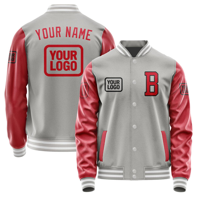 Maßgeschneidertes Grau Rot Jacke JA040414041817141417