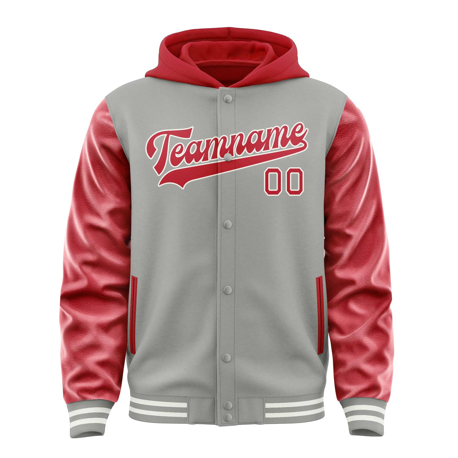 Maßgeschneidertes Grau Rot Jacke