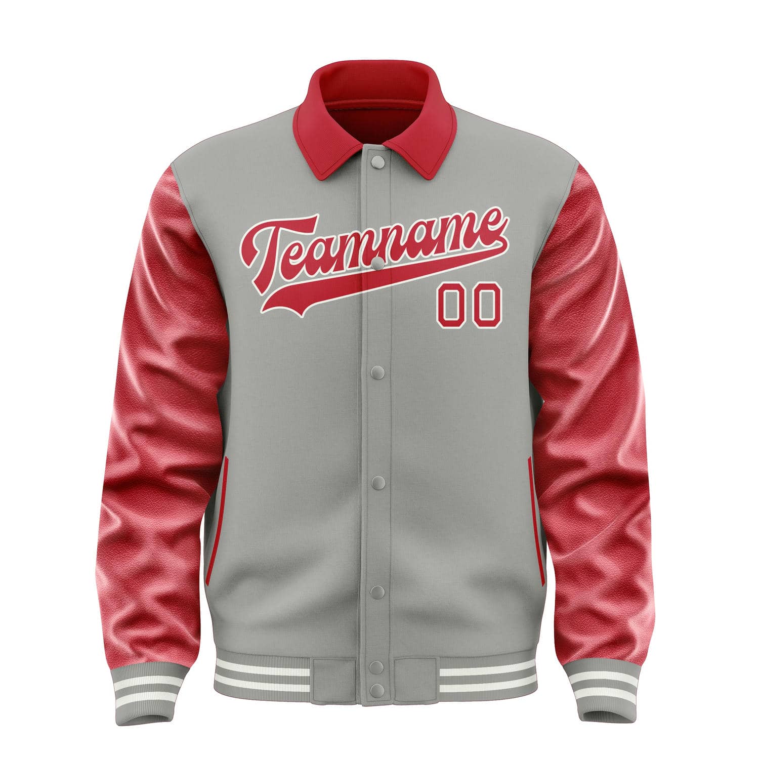 Maßgeschneidertes Grau Rot Jacke