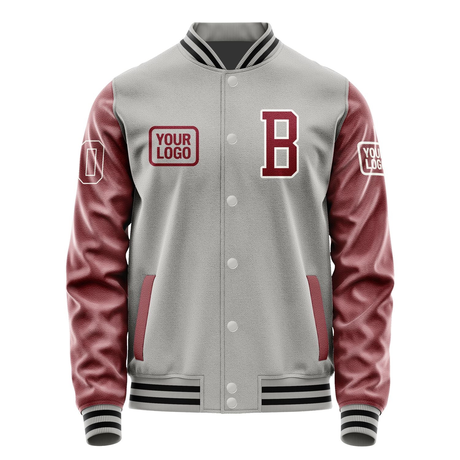 Maßgeschneidertes Grau Karmesinrot Jacke JA040415041718151518