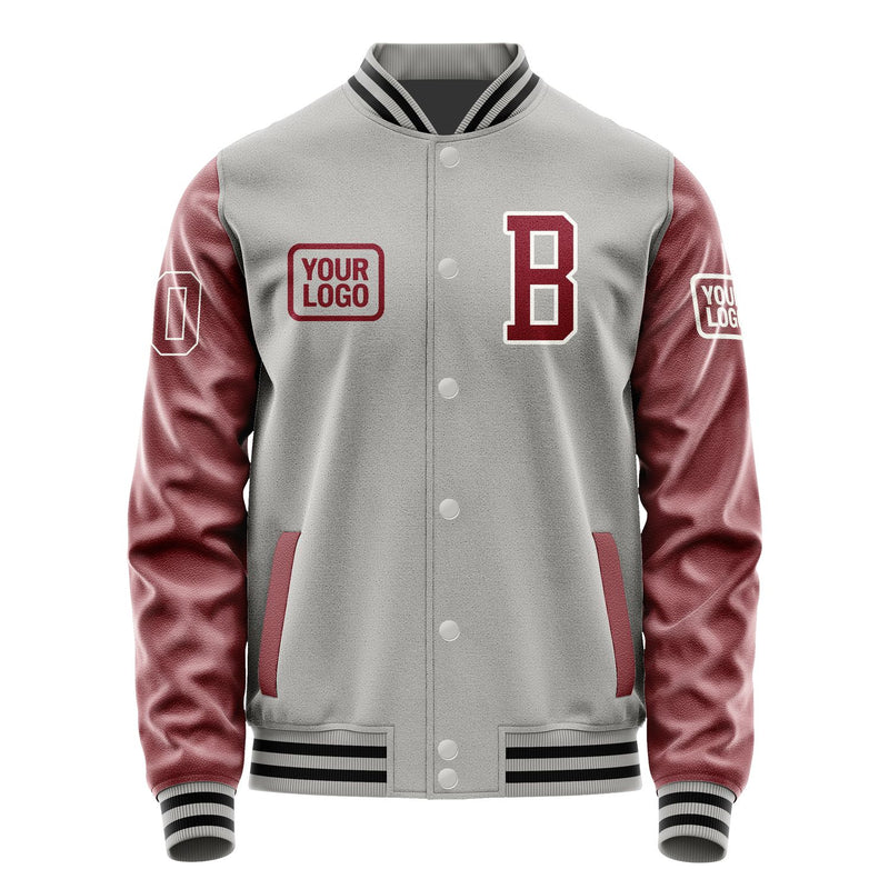 Maßgeschneidertes Grau Karmesinrot Jacke JA040415041718151518