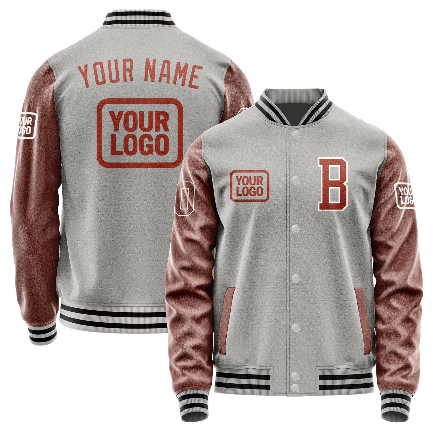 Maßgeschneidertes Grau Korallenrot Jacke JA040416041718161618