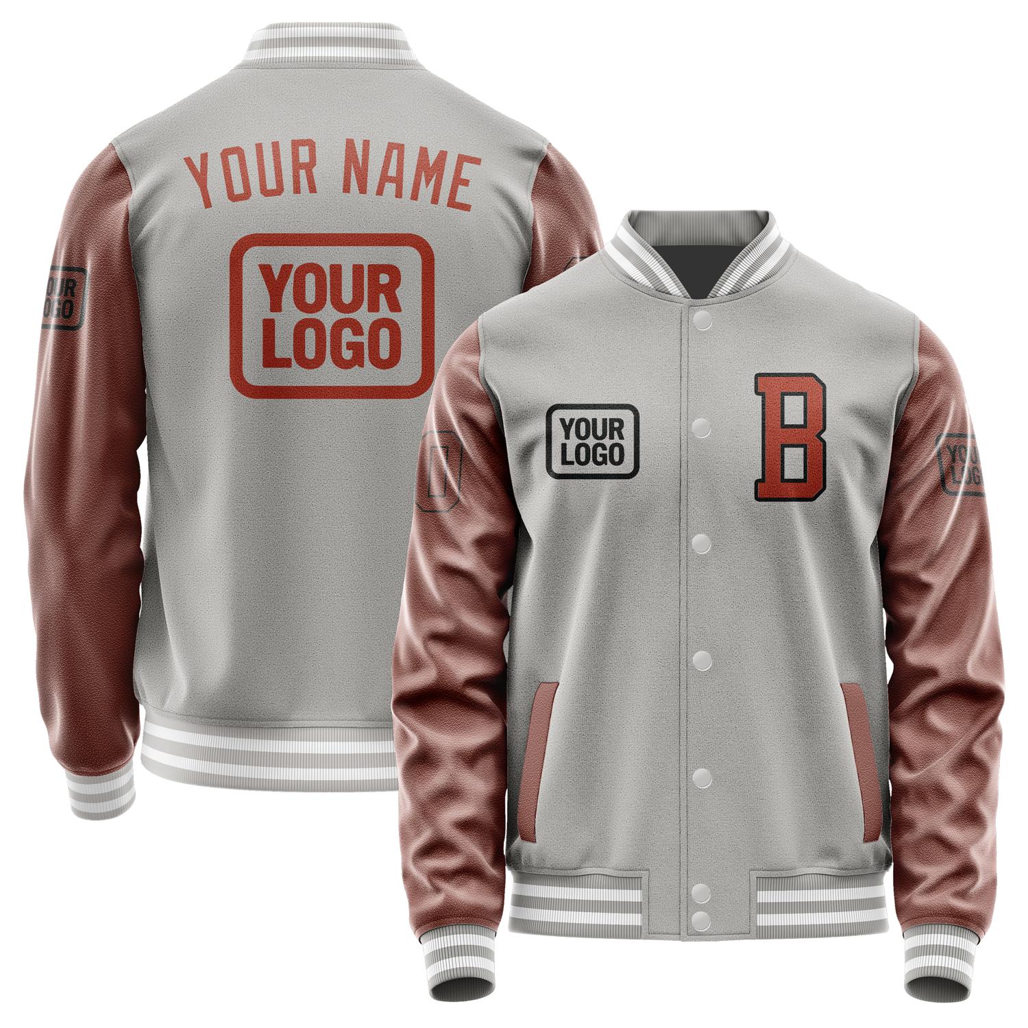 Maßgeschneidertes Grau Korallenrot Jacke JA040416041817161617