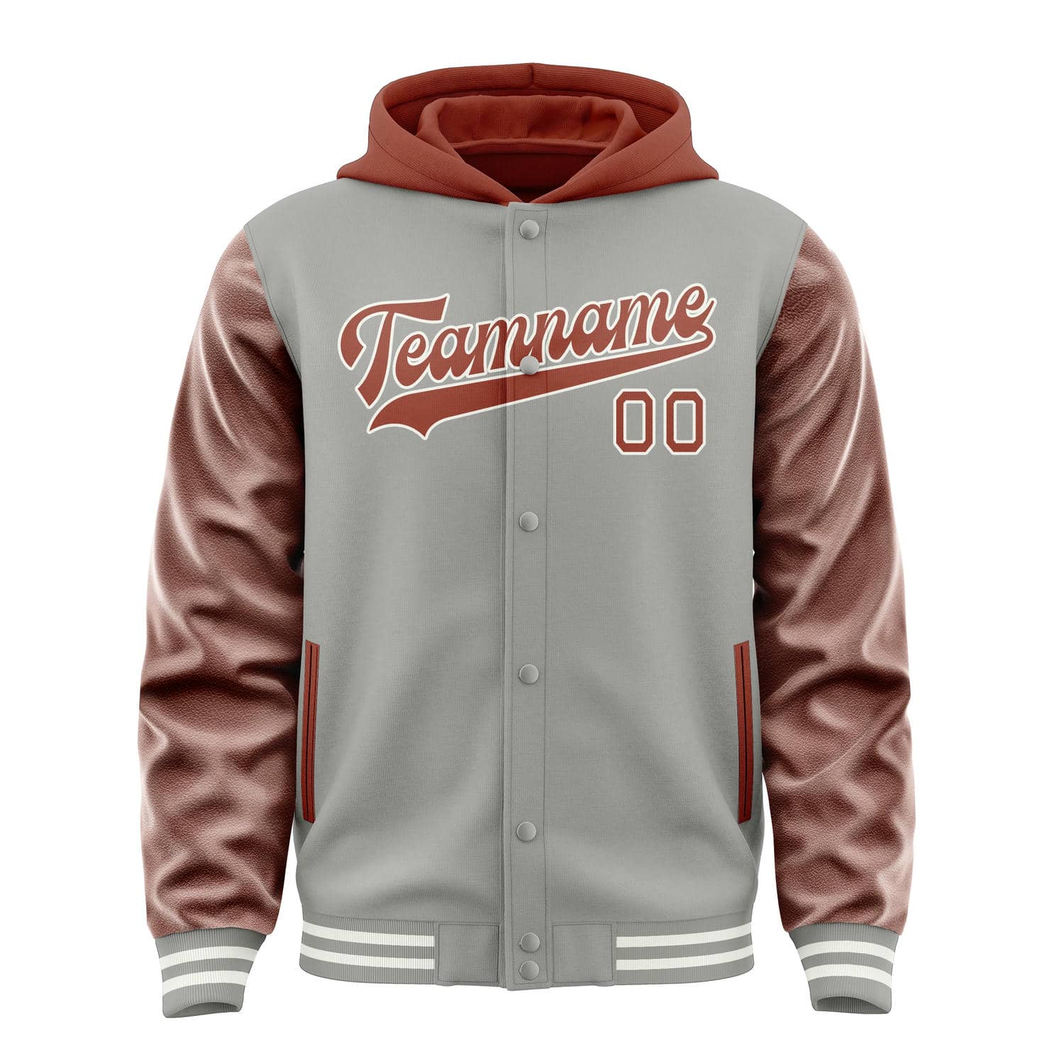 Maßgeschneidertes Grau Korallenrot Jacke